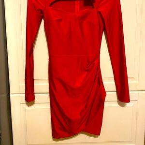 NWT Fashion Nova red dare to mock me dress- XS